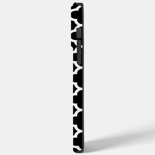 Monogram Quatrefoil Black en White Pattern Case-Mate iPhone Case (Achterkant / Links)