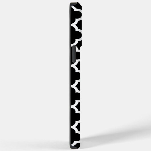 Monogram Quatrefoil Black en White Pattern Case-Mate iPhone Case (Achterkant / Rechts)