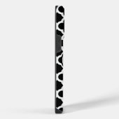 Monogram Quatrefoil Black en White Pattern iPhone Hoesje (Rechterkant)