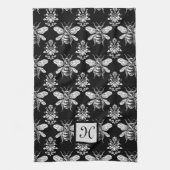 Monogram Queen Bee keukenhanddoek (Verticaal)