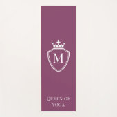 Monogram Queen of yoga paarse Yogamat (Voorkant)