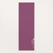 Monogram Queen of yoga paarse Yogamat (Achterkant)