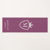 Monogram Queen of yoga paarse Yogamat (Voorkant (horizontaal))