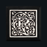 Monogram R Art Nouveau Cadeaudoosje<br><div class="desc">Art nouveau Letters - Monogrammen van de Beweging Kunst & Kunsten Deze letter R is een prachtig robuust monogram R gemaakt in 1901, en gepubliceerd in een set boeken. Het monogram R wordt omringd door een prachtig, met de hand getekend wijnstokpatroon, heel erg in de stijl van de kunstnieuwere toen...</div>