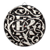 Monogram R Art Nouveau Dartbord (Voorkant)