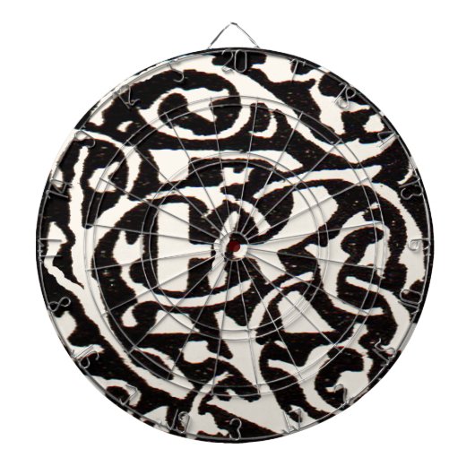Monogram R Art Nouveau Dartbord (Voorkant)