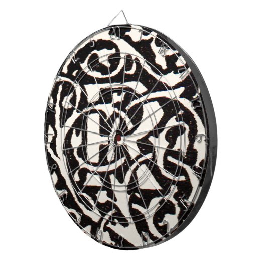 Monogram R Art Nouveau Dartbord (Voorkant Rechts)