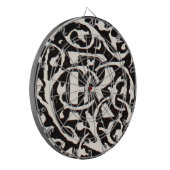Monogram R Art Nouveau Dartbord (Voorkant Links)