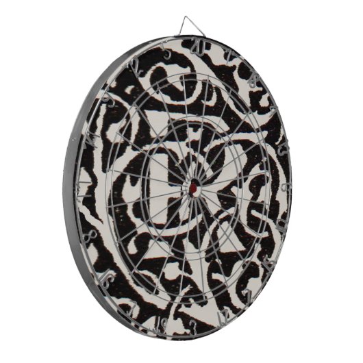 Monogram R Art Nouveau Dartbord (Voorkant Links)