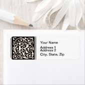 Monogram R Art Nouveau Etiket (Insitu)