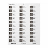 Monogram R Art Nouveau Etiket (Full Sheet)