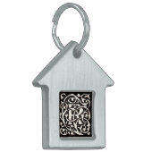  Monogram R Art Nouveau Huisdieren Naamplaatje (Voorkant Links)