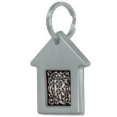  Monogram R Art Nouveau Huisdieren Naamplaatje (Voorkant Rechts)