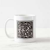  Monogram R Art Nouveau Koffiemok (Links)