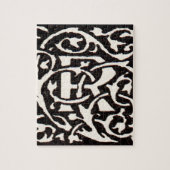 Monogram R Art Nouveau Letter Legpuzzel (Verticaal)