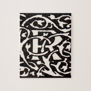 Monogram R Art Nouveau Letter Legpuzzel