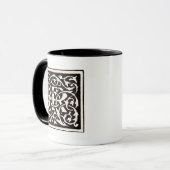 Monogram R Art Nouveau Mok (Voorkant links)
