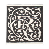 Monogram R Art Nouveau Notitieblok (Voorkant)