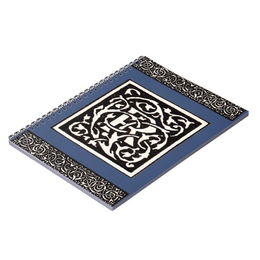  Monogram R Art Nouveau Notitieboek (Linkerzijde)