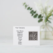 Monogram R Art Nouveau Visitekaartje (Staand voorkant)