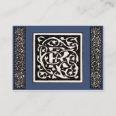 Monogram R Art Nouveau Visitekaartje (Achterkant)