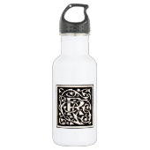  Monogram R Art Nouveau Waterfles (Voorkant)
