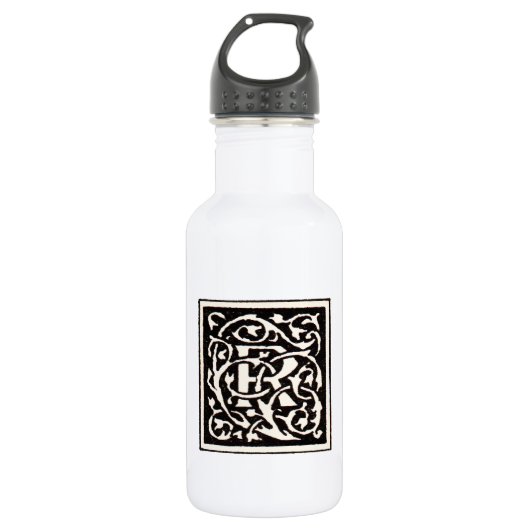  Monogram R Art Nouveau Waterfles (Voorkant)