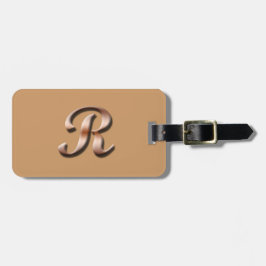Monogram R Bagagelabel