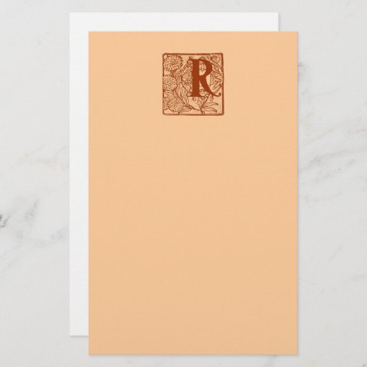Monogram R Briefpapier (Voorkant / Achterkant)