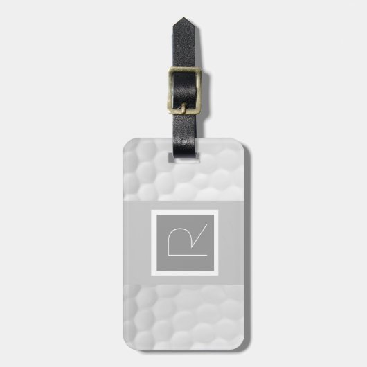 Monogram R Golf Ball Bagagelabel (Voorkant verticaal)