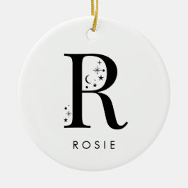 Monogram R Hemelse Naam Keramisch Ornament