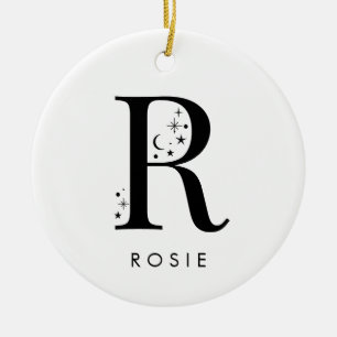 Monogram R Hemelse Naam Keramisch Ornament
