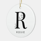 Monogram R Hemelse Naam Keramisch Ornament (Links)