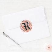 Monogram "R" in rood - sticker (Envelop)