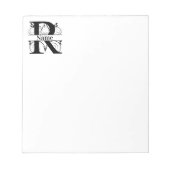 Monogram R Initiaal Briefpapier Notitieblok (Voorkant)