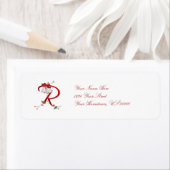 Monogram R Kerstmis Etiket (Insitu)