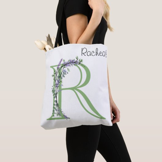 Monogram R Lavender Eucalyptus Tote Bag (Dichtbij)