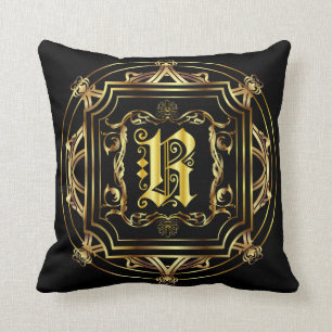 Monogram R past allen aan uitgeeft voor Achterkleu Kussen