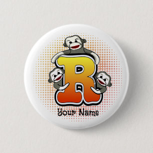 Monogram R sokaap Ronde Button 5,7 Cm