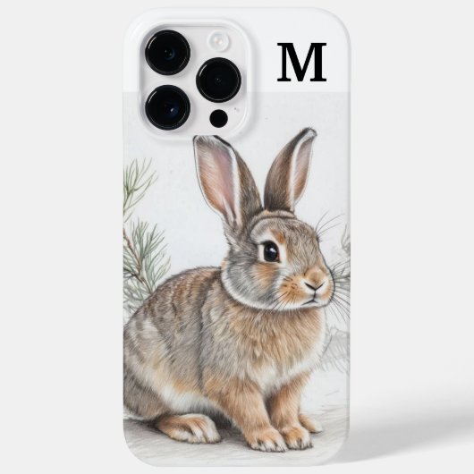 Monogram Rabbit and Pine Case-Mate iPhone Case (Achterkant)