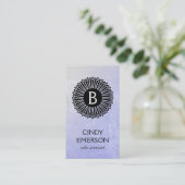 Monogram | Radiaal | Textuur Visitekaartje (Staand voorkant)