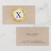 Monogram Radial | Goud Visitekaartje (Voorkant / Achterkant)