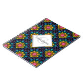 Monogram Rainbow Floral Fountain Art Deco Scallops Notitieboek (Linkerzijde)