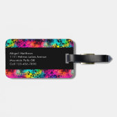 Monogram Rainbow Leopard Print Bagagelabel (Achterkant horizontaal)