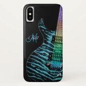 Monogram Rainbow Neck Guitar iPhone X Hoesje (Achterkant)