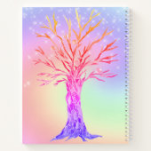 Monogram Rainbow Sparkles Girl's Notitieboek (Achterkant)