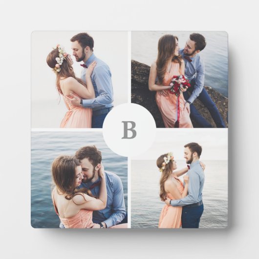 Monogram raster Collage Foto Fotoplaat (Voorkant)