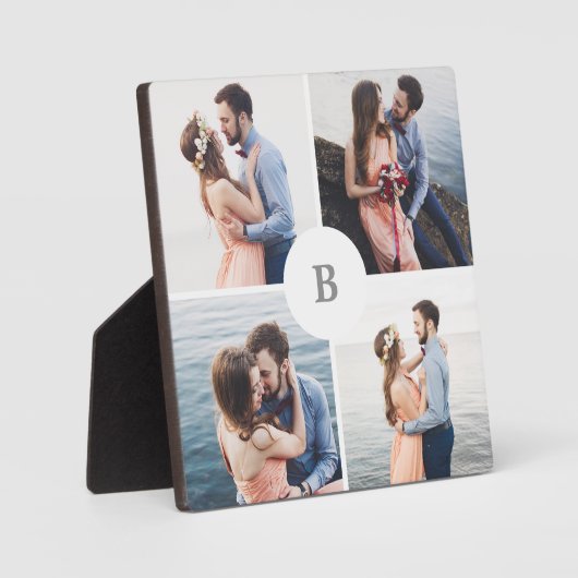 Monogram raster Collage Foto Fotoplaat (Voorkant)