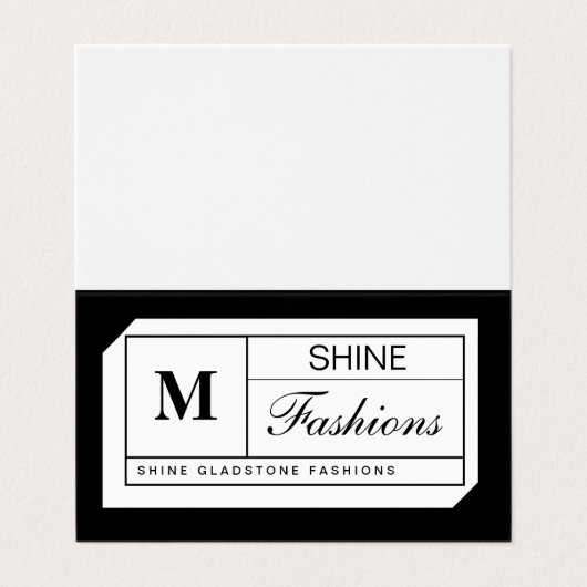 Monogram raster visitekaartje (Buitenkant ongevouwen)