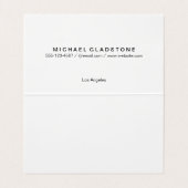 Monogram raster visitekaartje (Binnenkant ongevouwen)